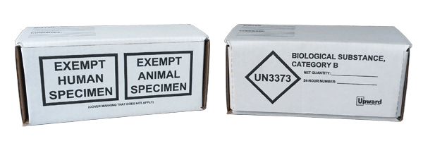 Category B boxes, UN3373 boxes, biological boxes, exempt specimen kit, Category B shipping boxes, IATA Category B box, Biological substance shipping boxes, UN3373 shipping boxes, exempt specimen shipping boxes, exempt specimen box